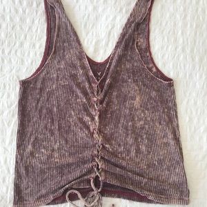 American Eagle Lace Up Tank